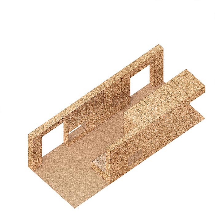 Byt s vestavbou z korku